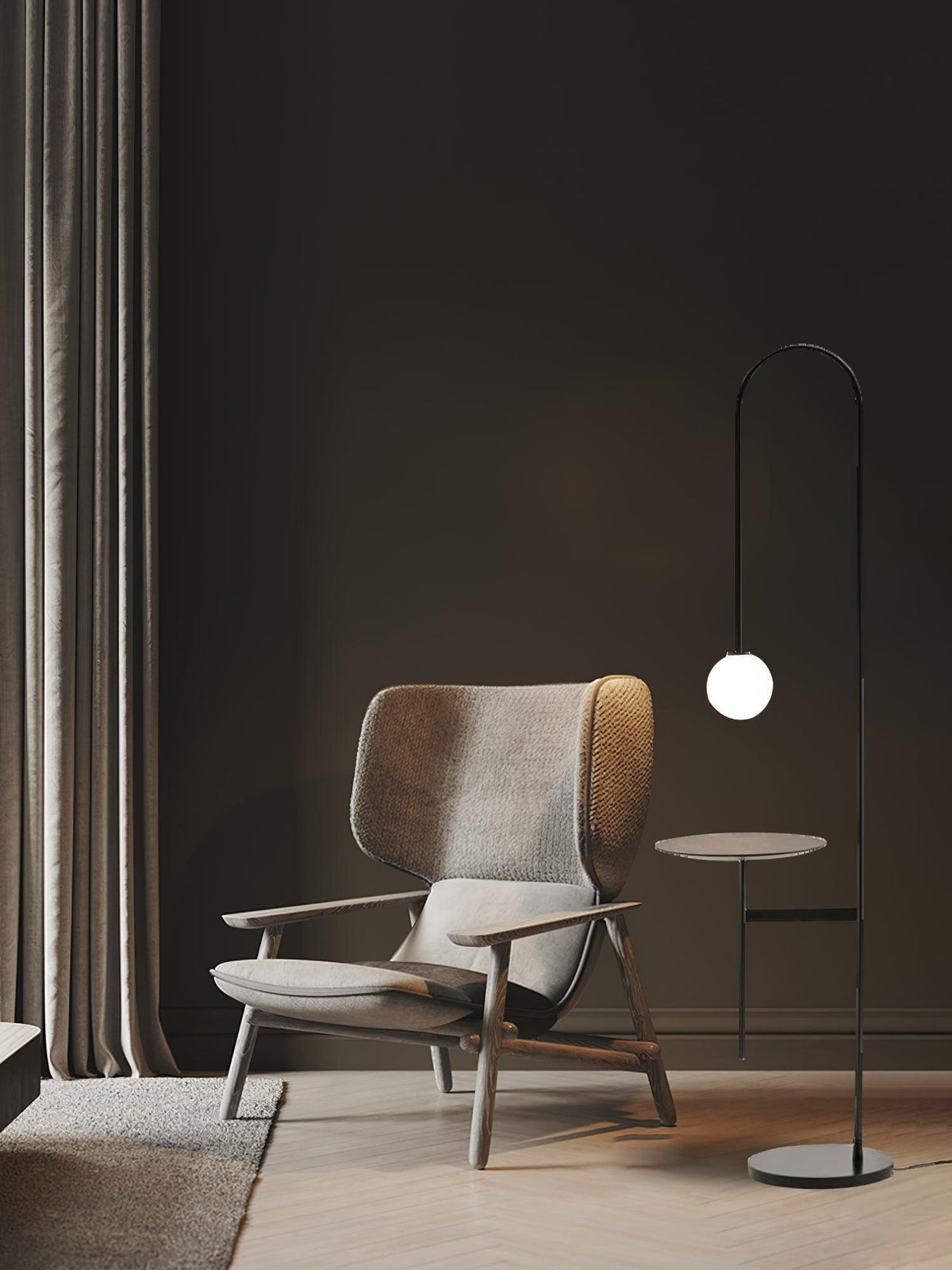 Celonce Stehleuchte aus Glas im minimalistischen Stil