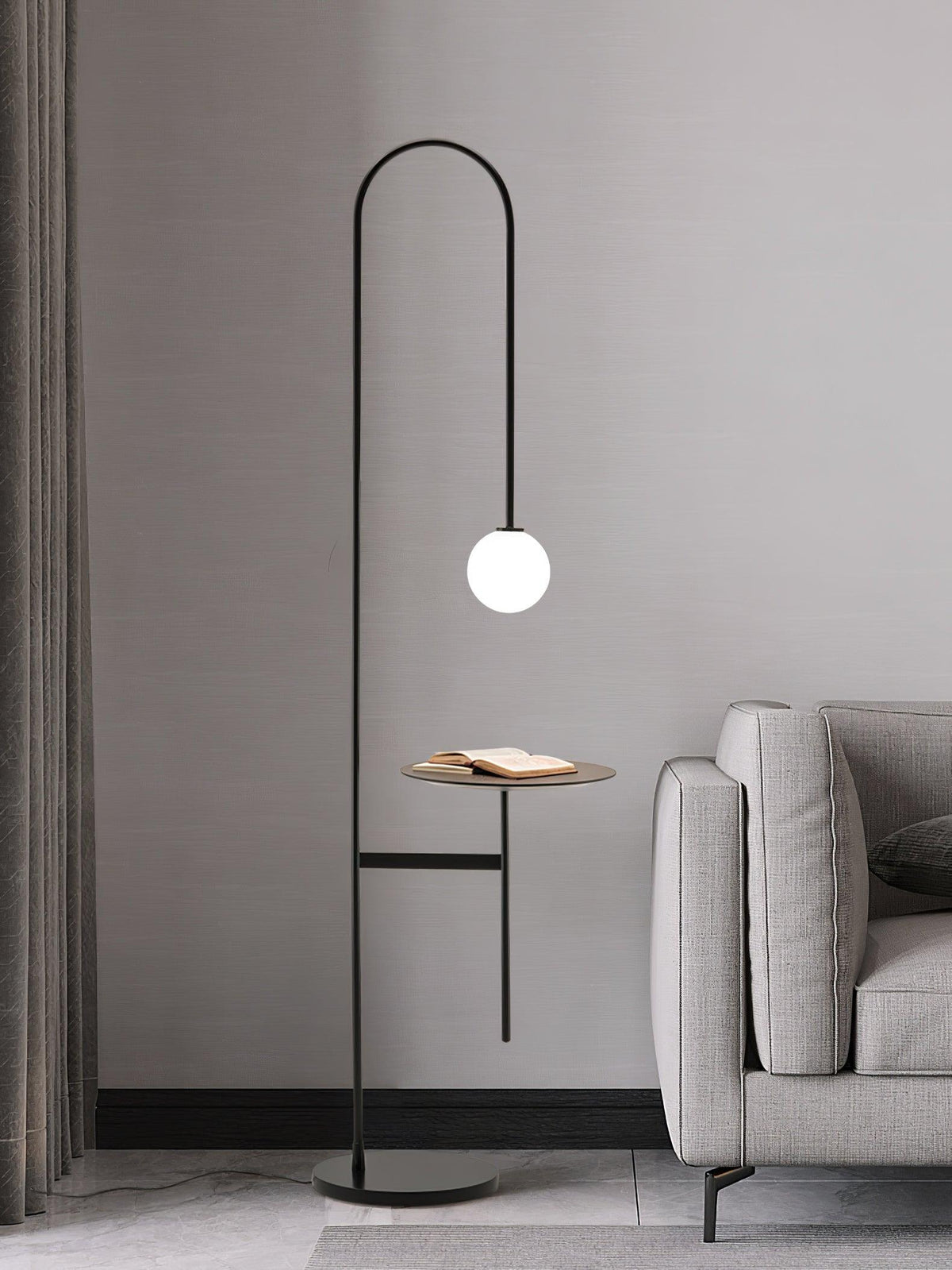 Celonce Stehleuchte aus Glas im minimalistischen Stil