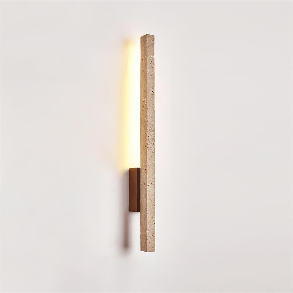 Corvella Wandleuchte Slim Linear Travertin Minimalistisch