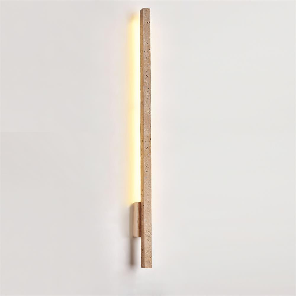 Corvella Wandleuchte Slim Linear Travertin Minimalistisch