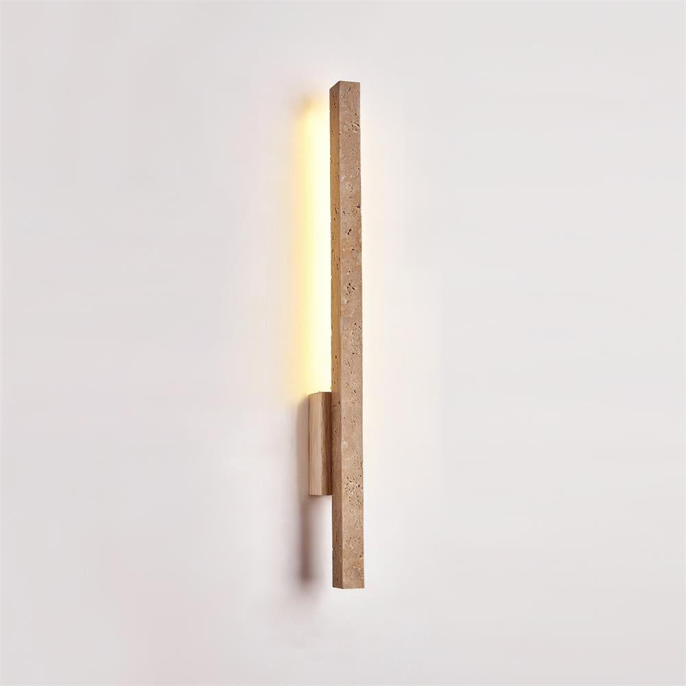 Corvella Wandleuchte Slim Linear Travertin Minimalistisch