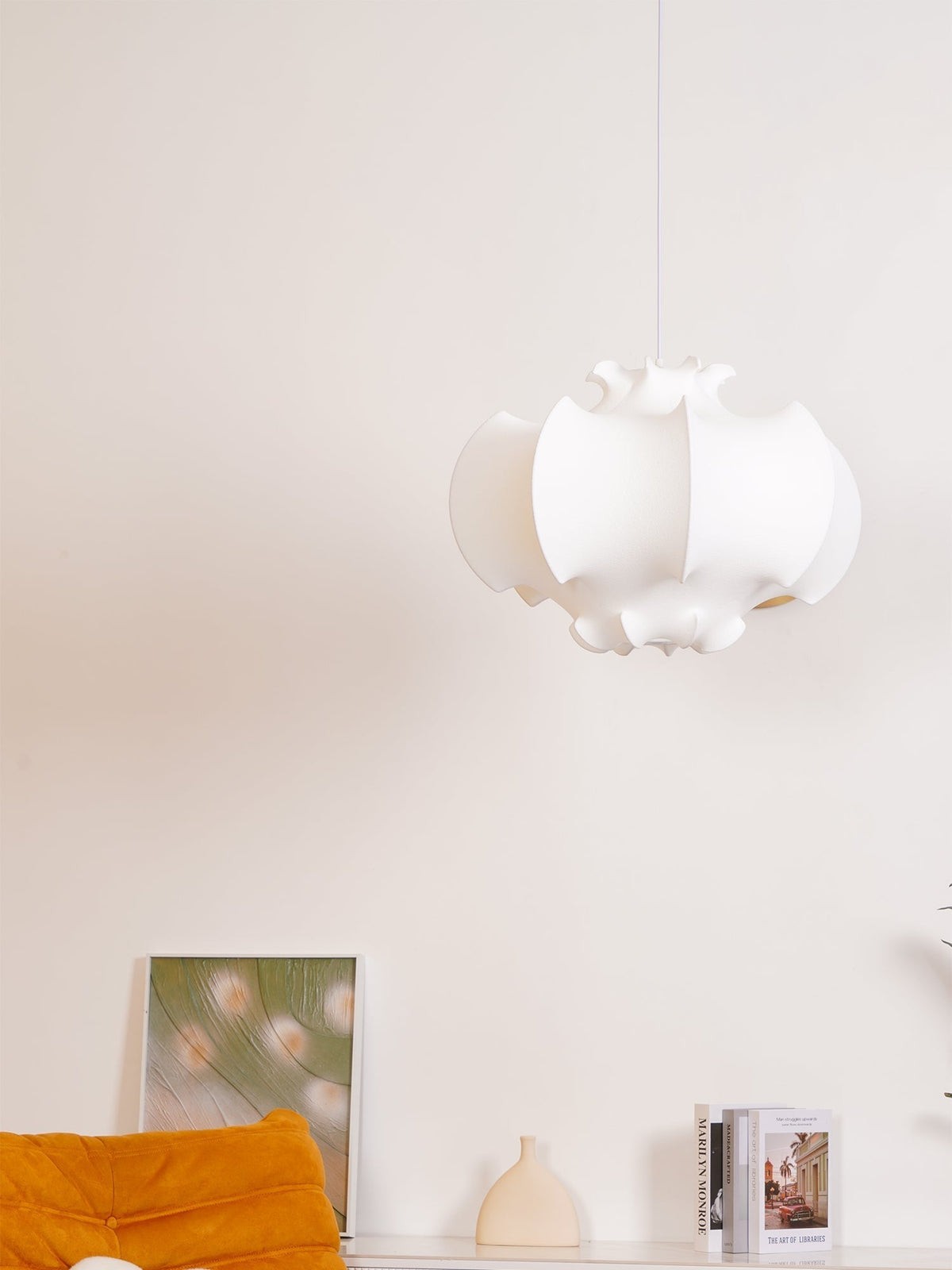 Lotus Minimalistische Seiden-Pendelleuchte