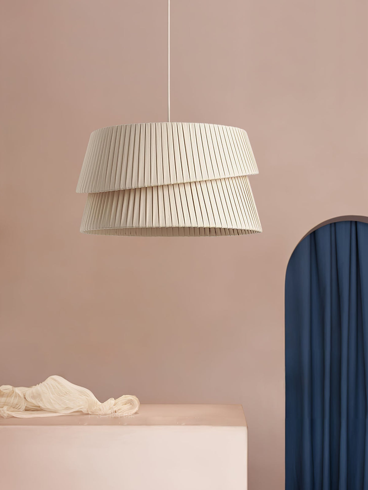 Ilira PremiumElegance Twist Pendelleuchte aus Stoff