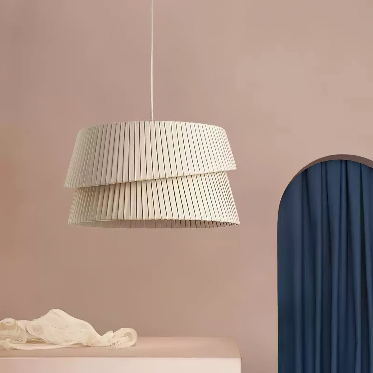 Ilira PremiumElegance Twist Pendelleuchte aus Stoff