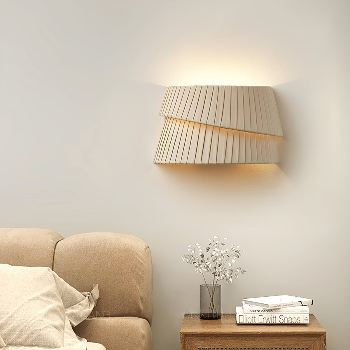 Cevelarae Premium skandinavische Kunst-Twist-Stoff-Wandleuchte