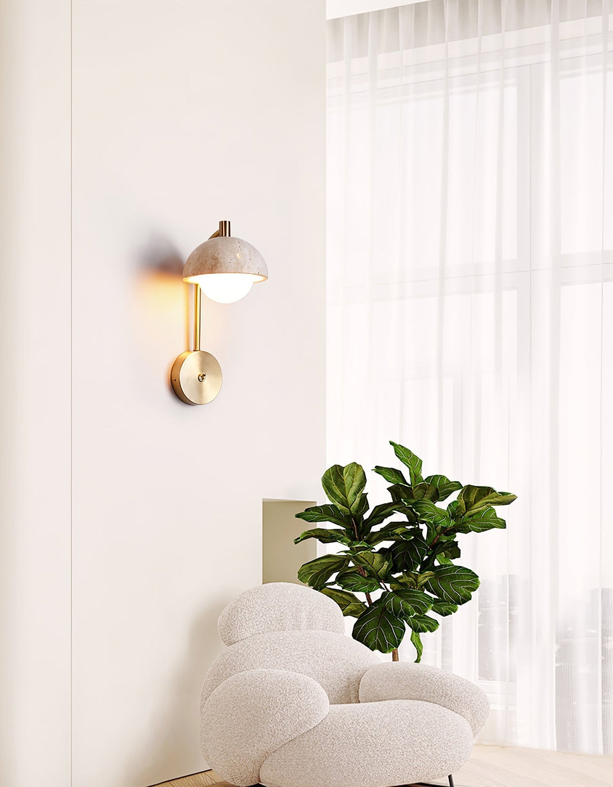 Seraaya Travertine Wandleuchte