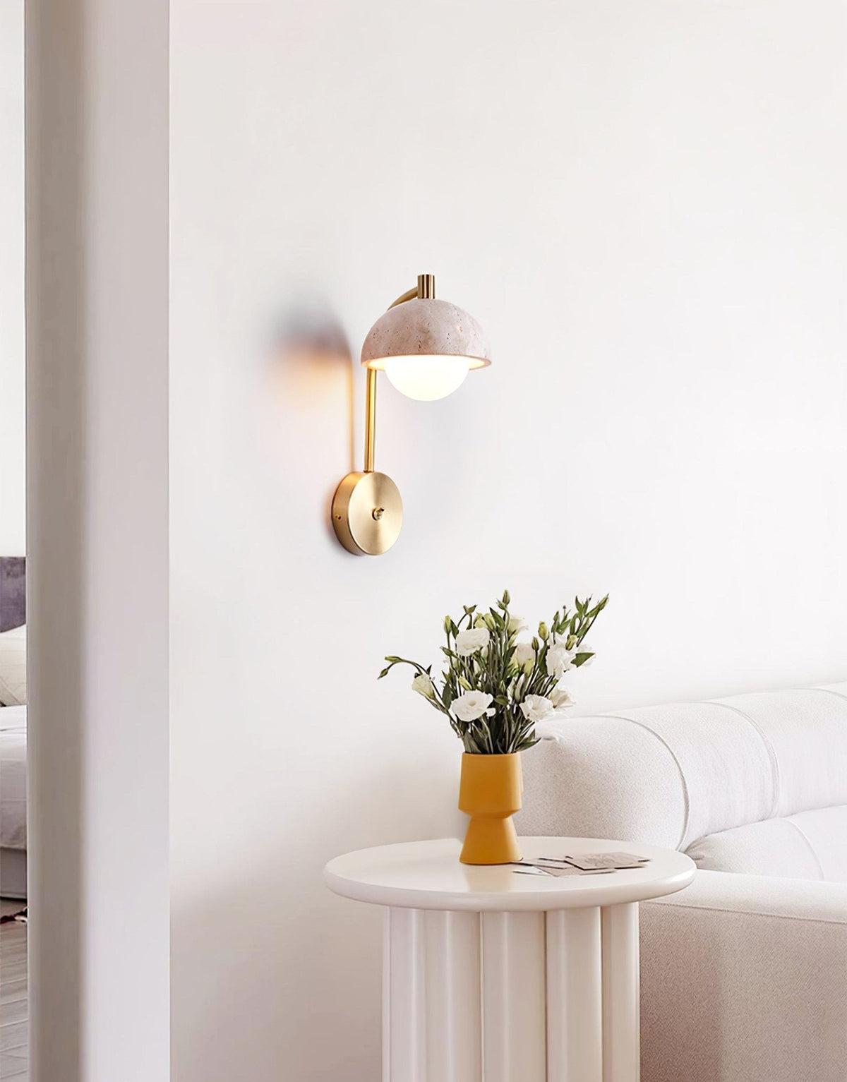 Seraaya Travertine Wandleuchte