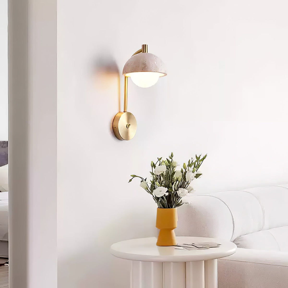 Seraaya Travertine Wandleuchte