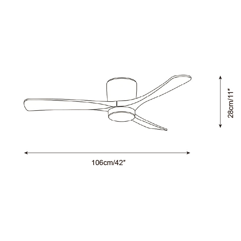 Miroise Deckenventilator mit Beleuchtung