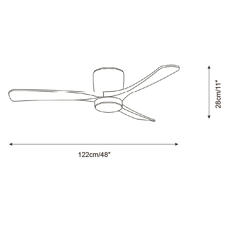 Miroise Deckenventilator mit Beleuchtung
