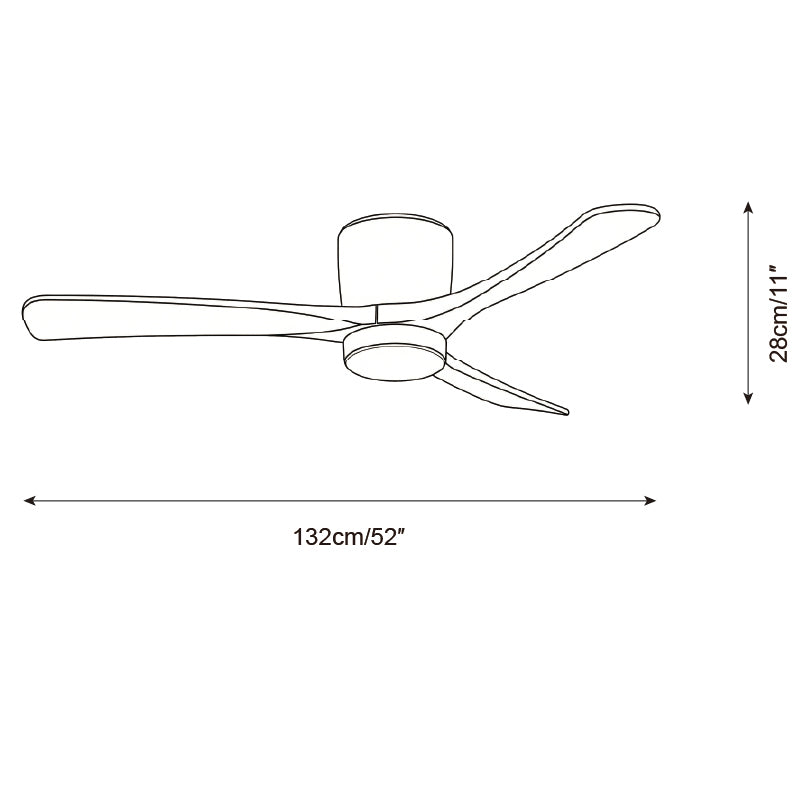 Miroise Deckenventilator mit Beleuchtung