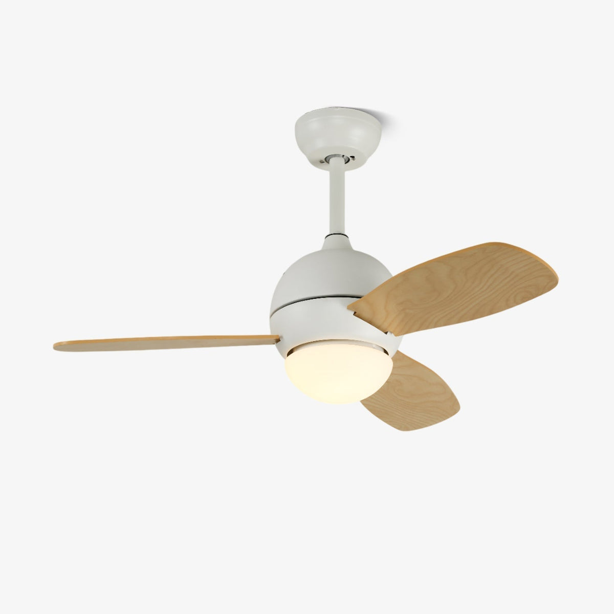 Vevo minimalistisch Weiß Holz Deckenventilator mit Beleuchtung