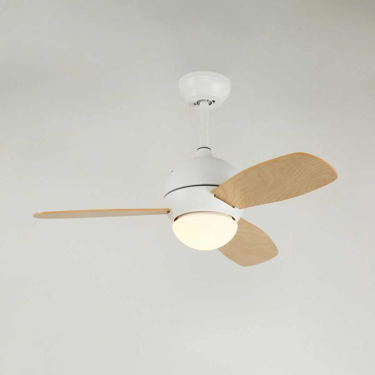 Vevo minimalistisch Weiß Holz Deckenventilator mit Beleuchtung