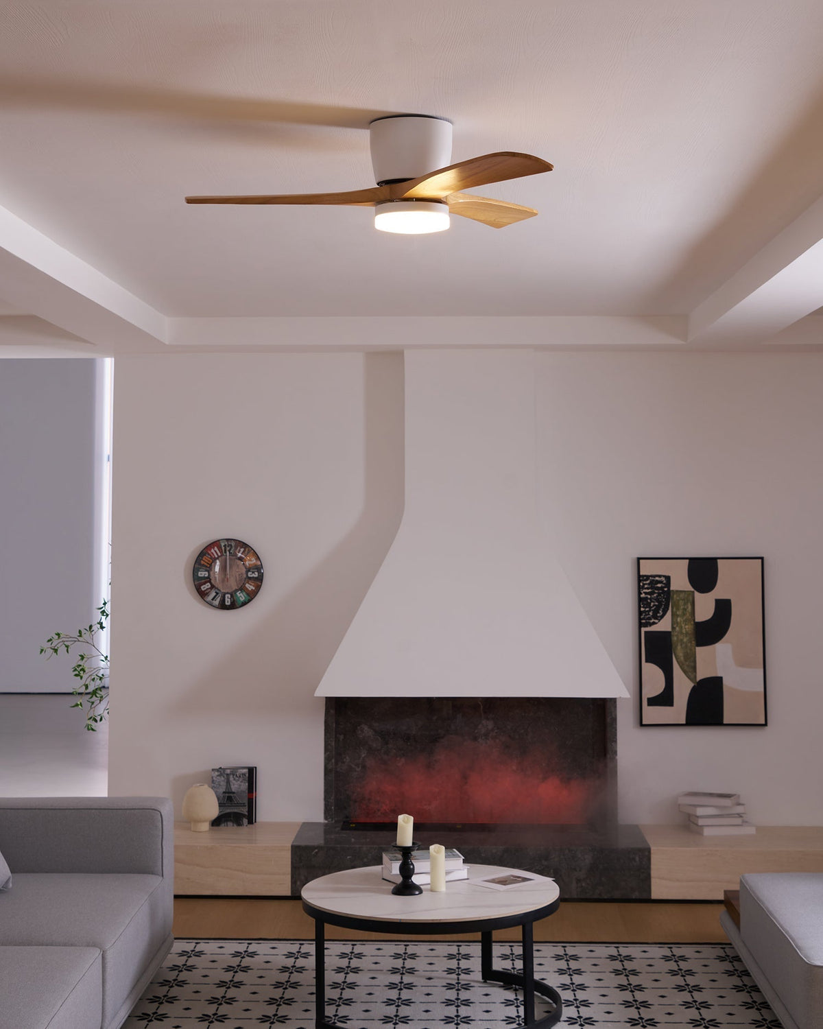Miroise Deckenventilator mit Beleuchtung