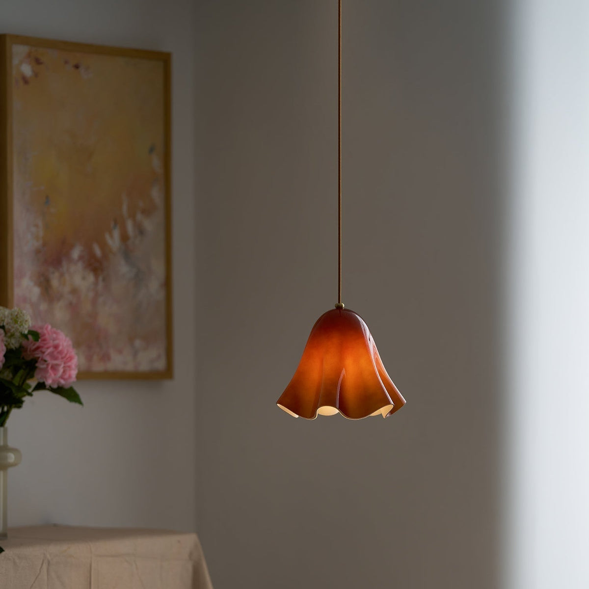 Arden Pendelleuchte aus Glas ohne Perlen