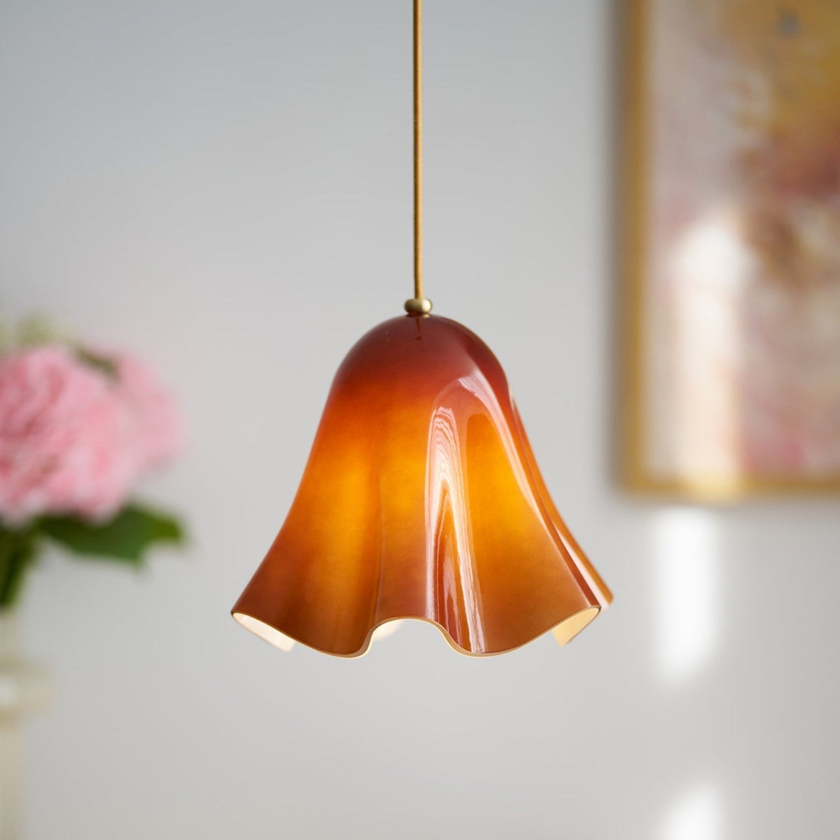 Arden Pendelleuchte aus Glas ohne Perlen