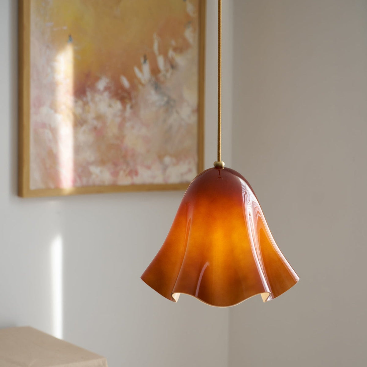 Arden Pendelleuchte aus Glas ohne Perlen
