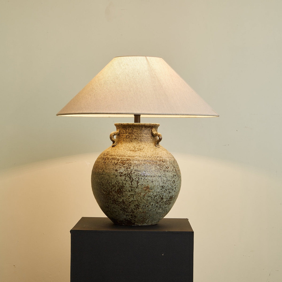 Doria Verdigris Handle Tischleuchte