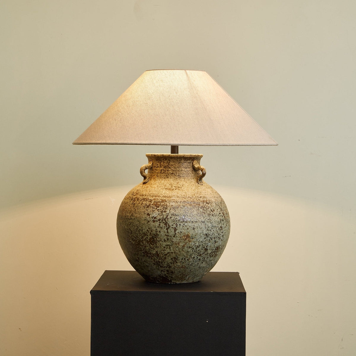 Doria Verdigris Handle Tischleuchte