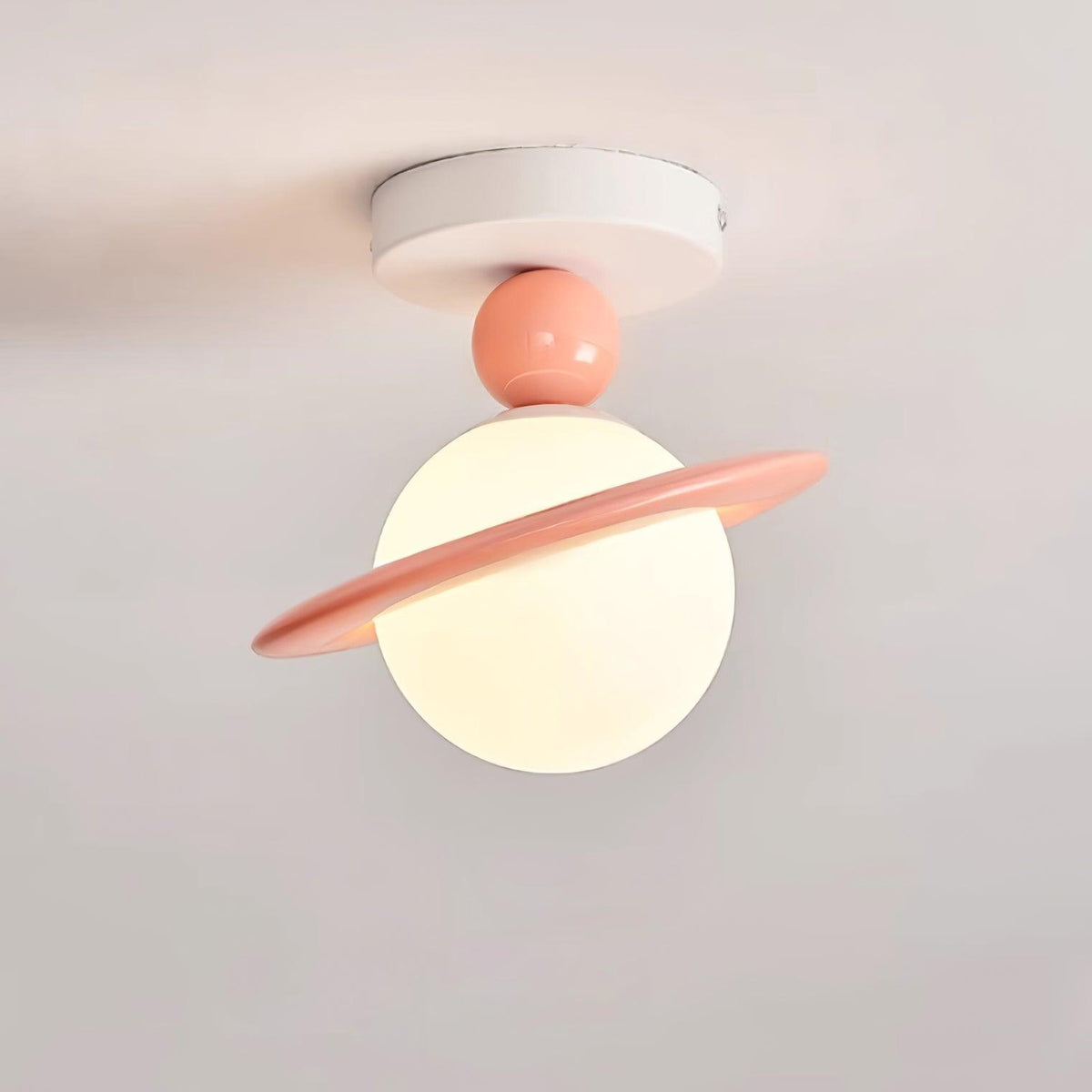 Selvian Deckenleuchte Rot und Weiß Sputnik Retro