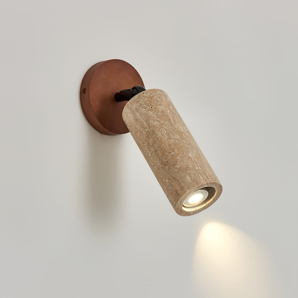 Norinira Travertine Wandleuchte mit Stecker