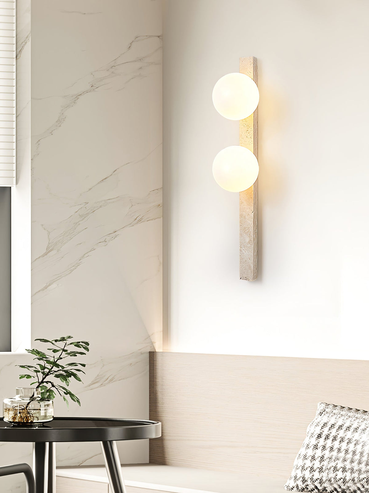 Valoaria Travertine Wandleuchte