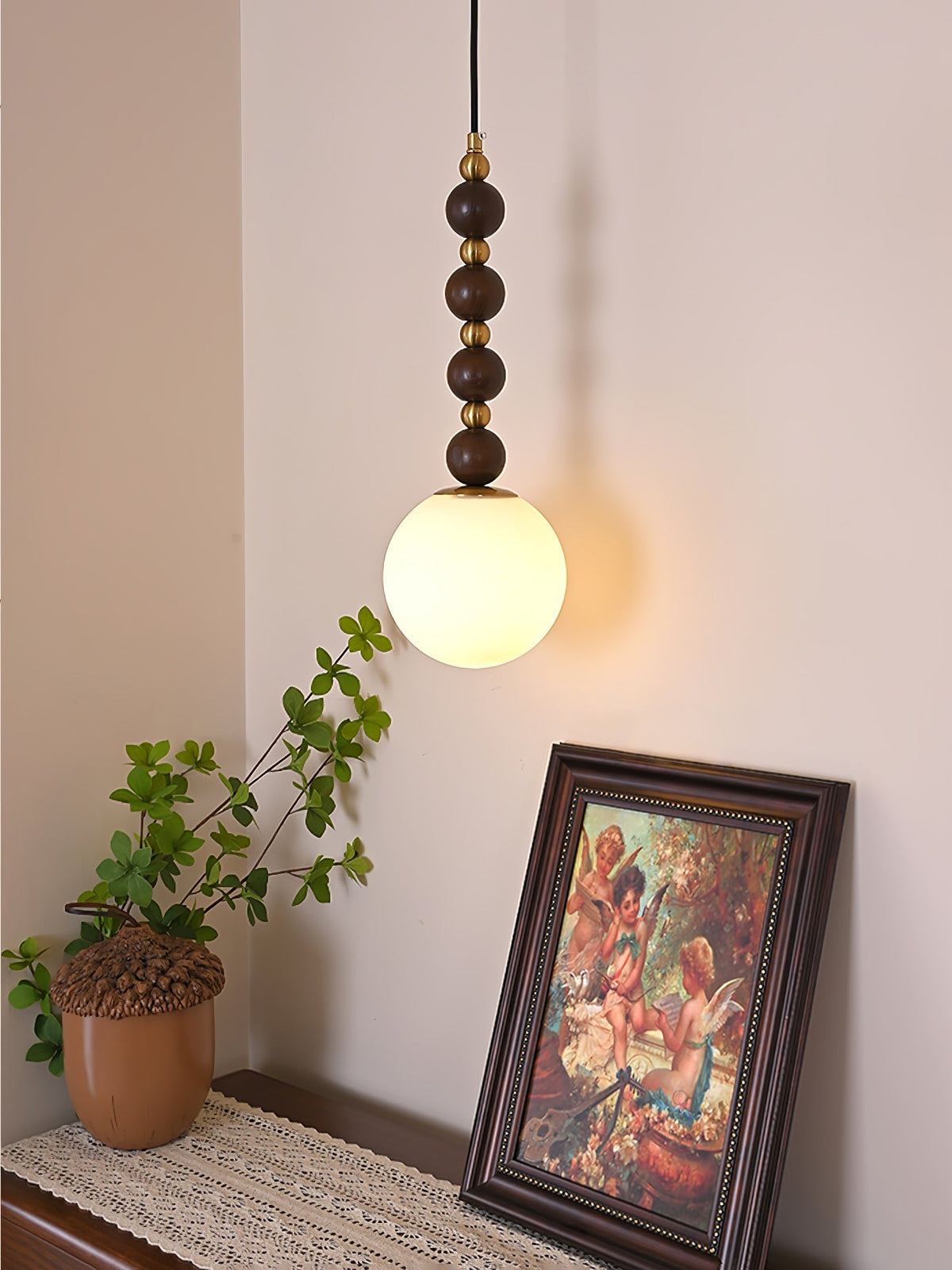 Golie Minimalistische Pendelleuchte aus Holz