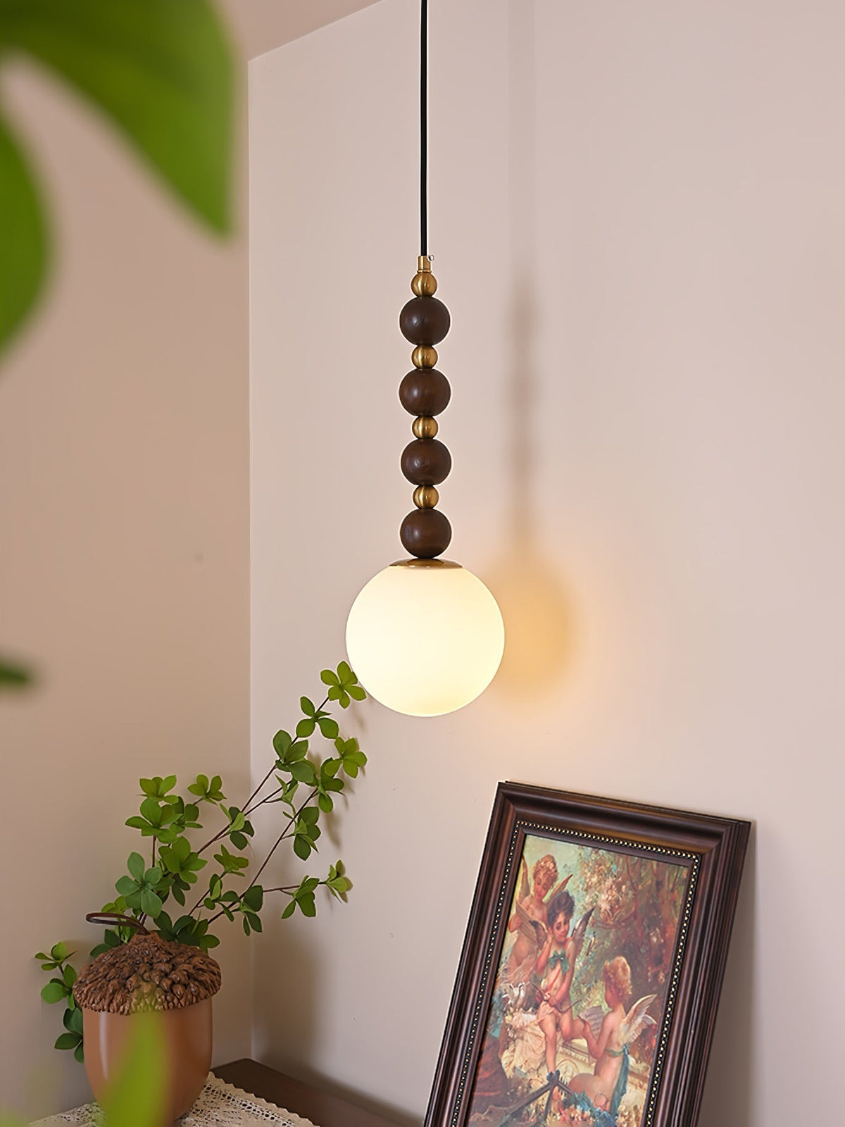 Golie Minimalistische Pendelleuchte aus Holz