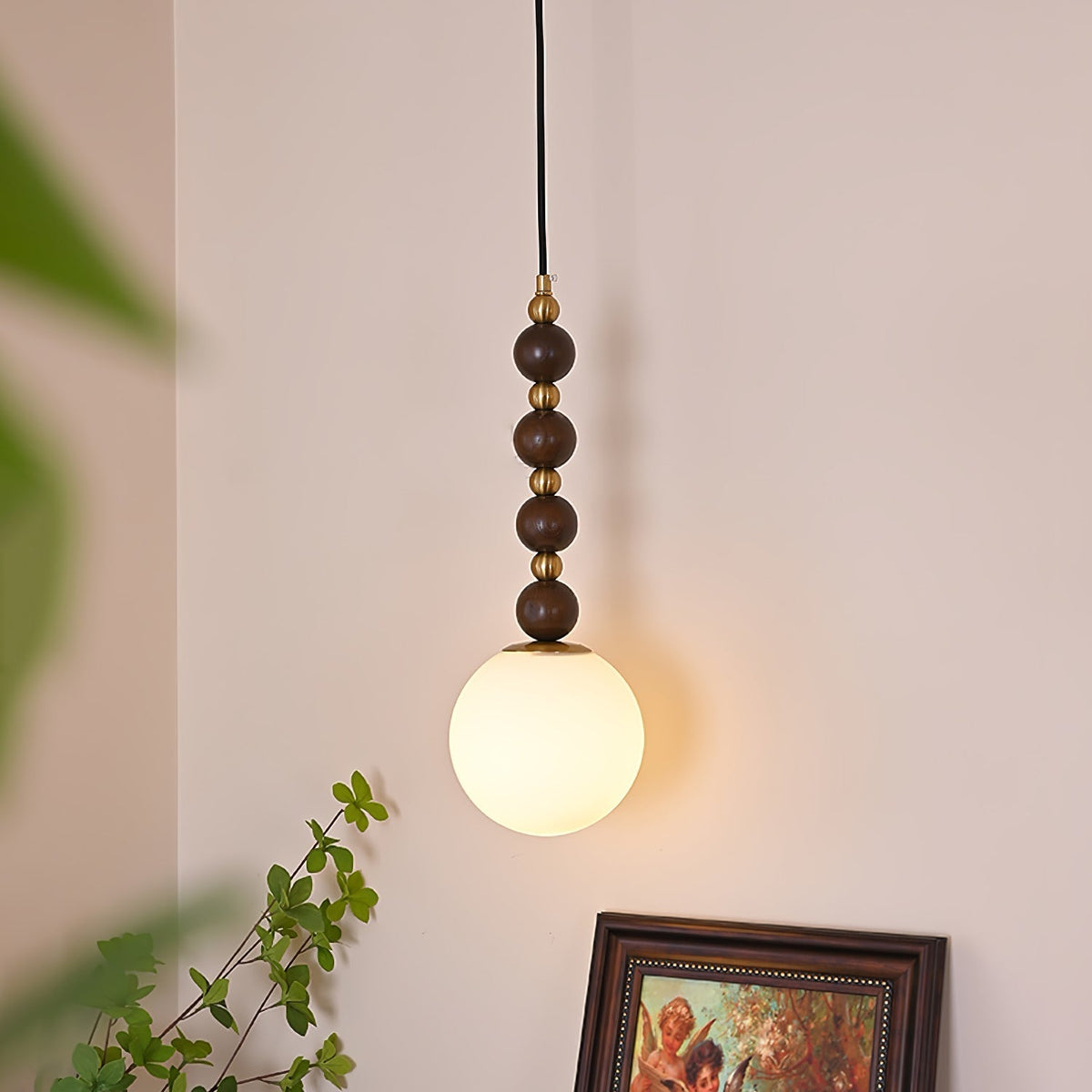 Golie Minimalistische Pendelleuchte aus Holz