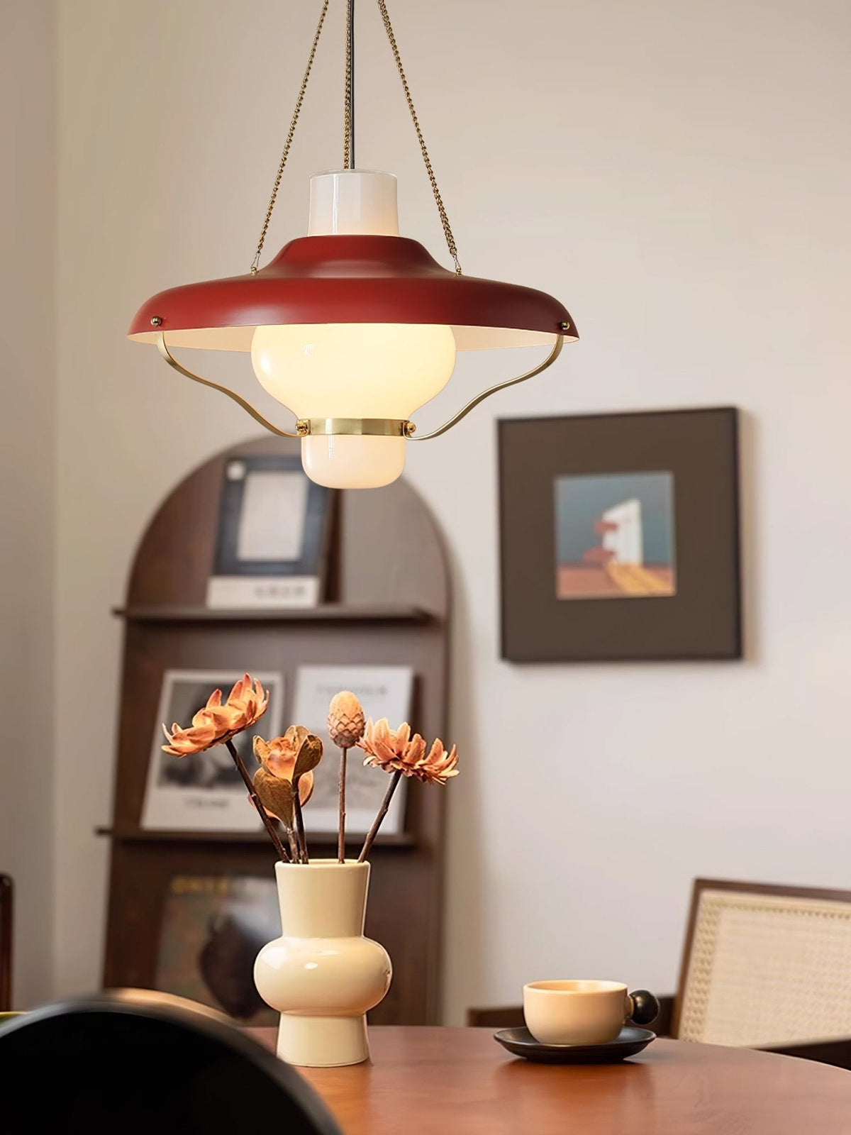 Olaeon Mid-Century-Glas-Pendelleuchte