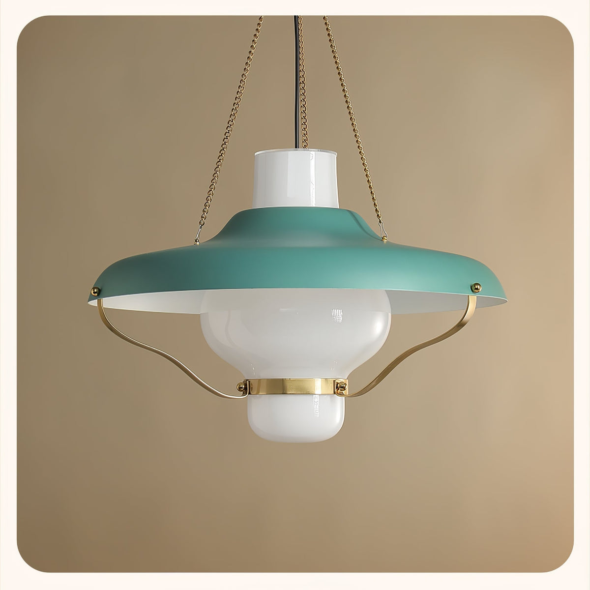 Olaeon Mid-Century-Glas-Pendelleuchte