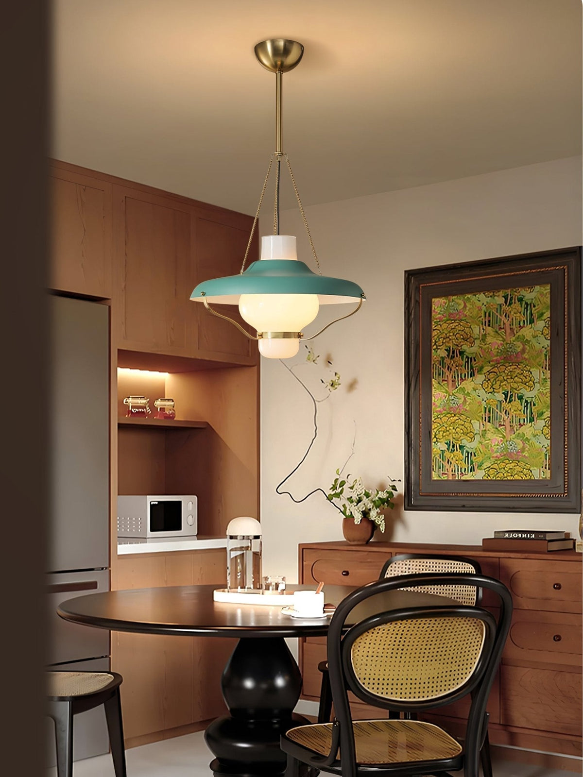 Olaeon Mid-Century-Glas-Pendelleuchte