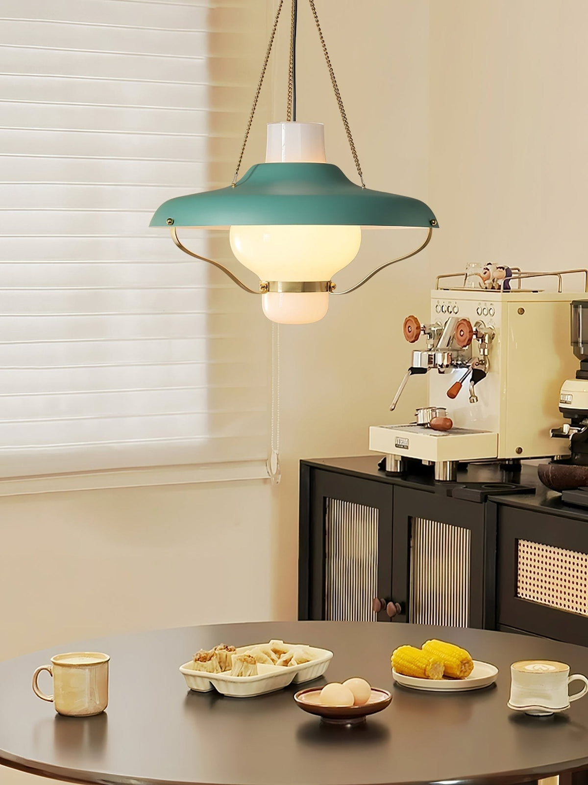 Olaeon Mid-Century-Glas-Pendelleuchte