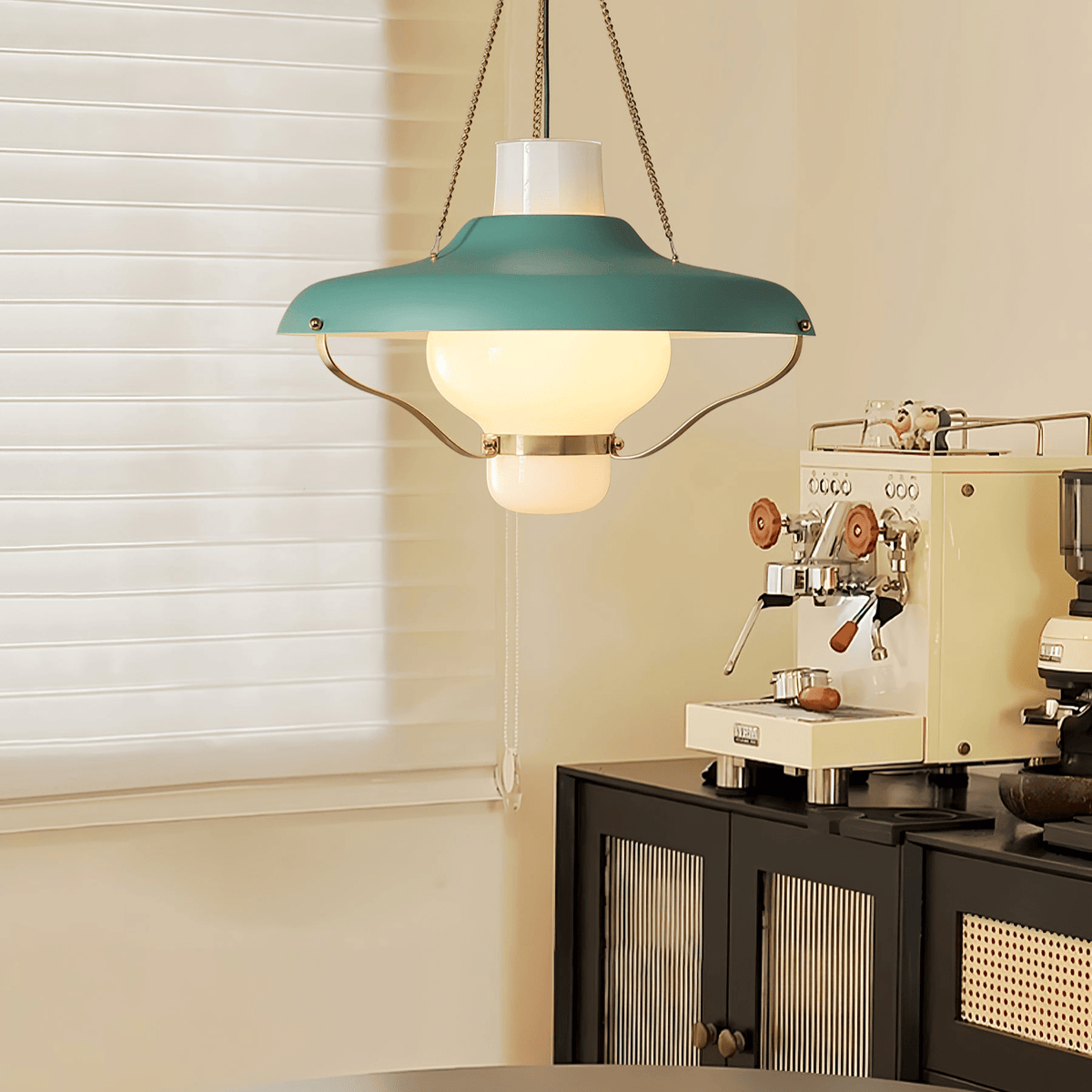 Olaeon Mid-Century-Glas-Pendelleuchte
