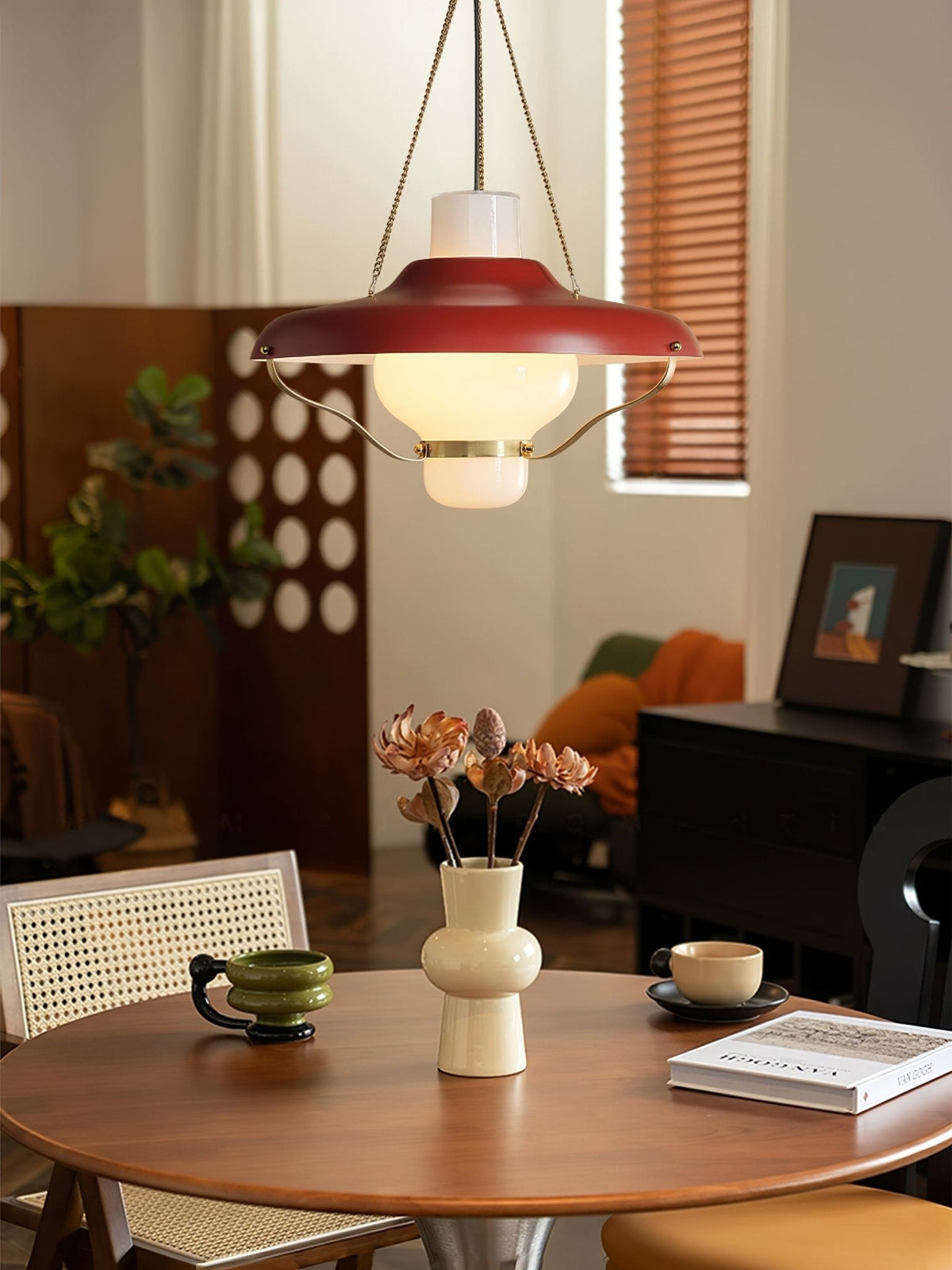 Olaeon Mid-Century-Glas-Pendelleuchte