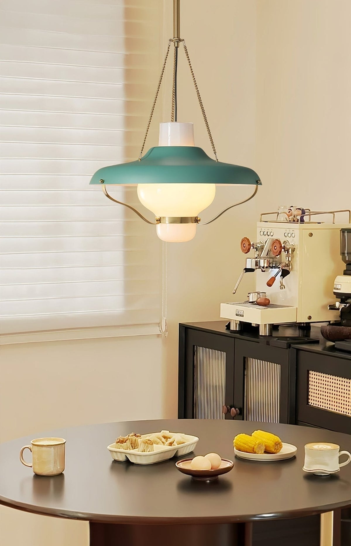 Olaeon Mid-Century-Glas-Pendelleuchte
