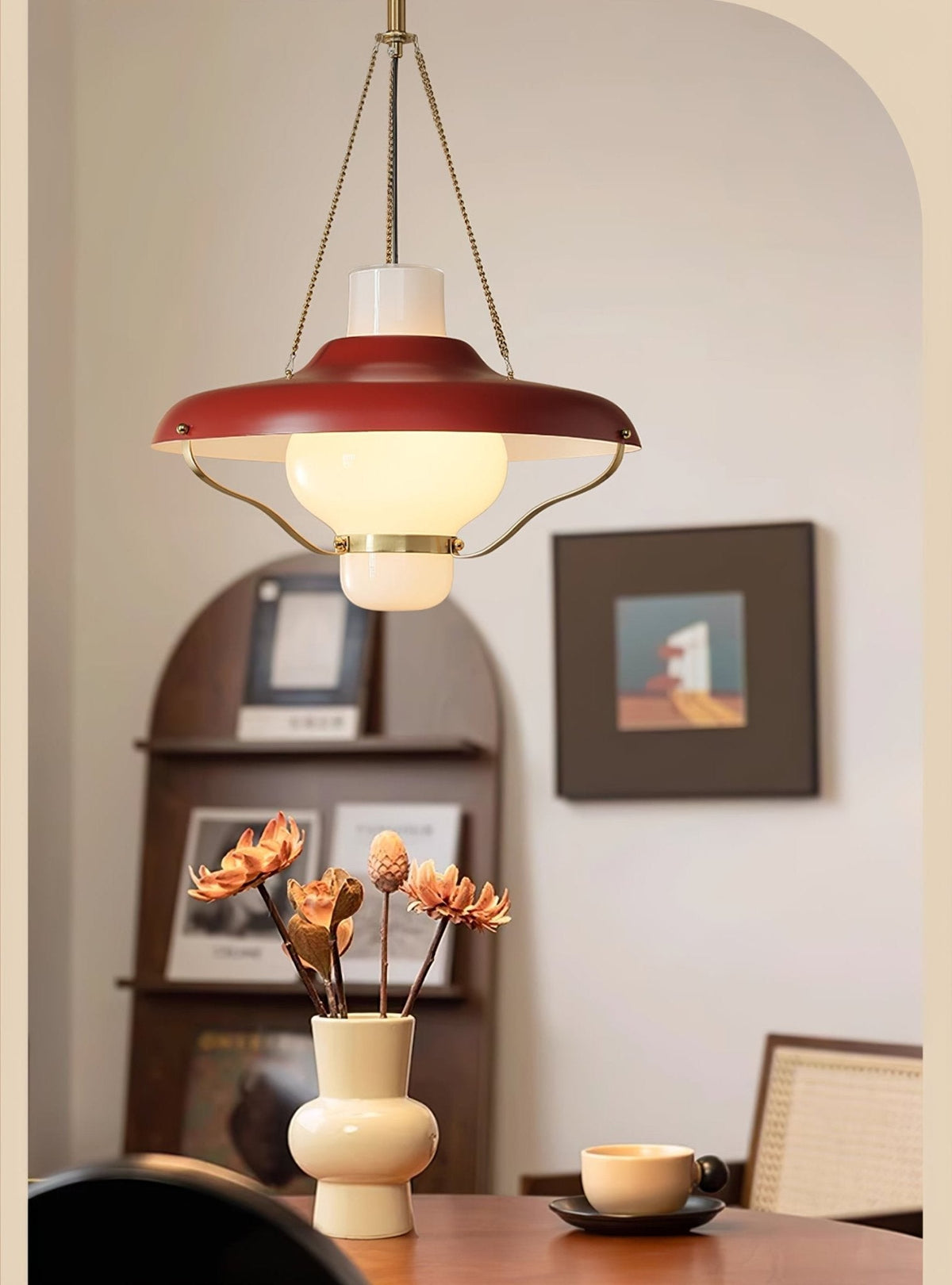 Olaeon Mid-Century-Glas-Pendelleuchte