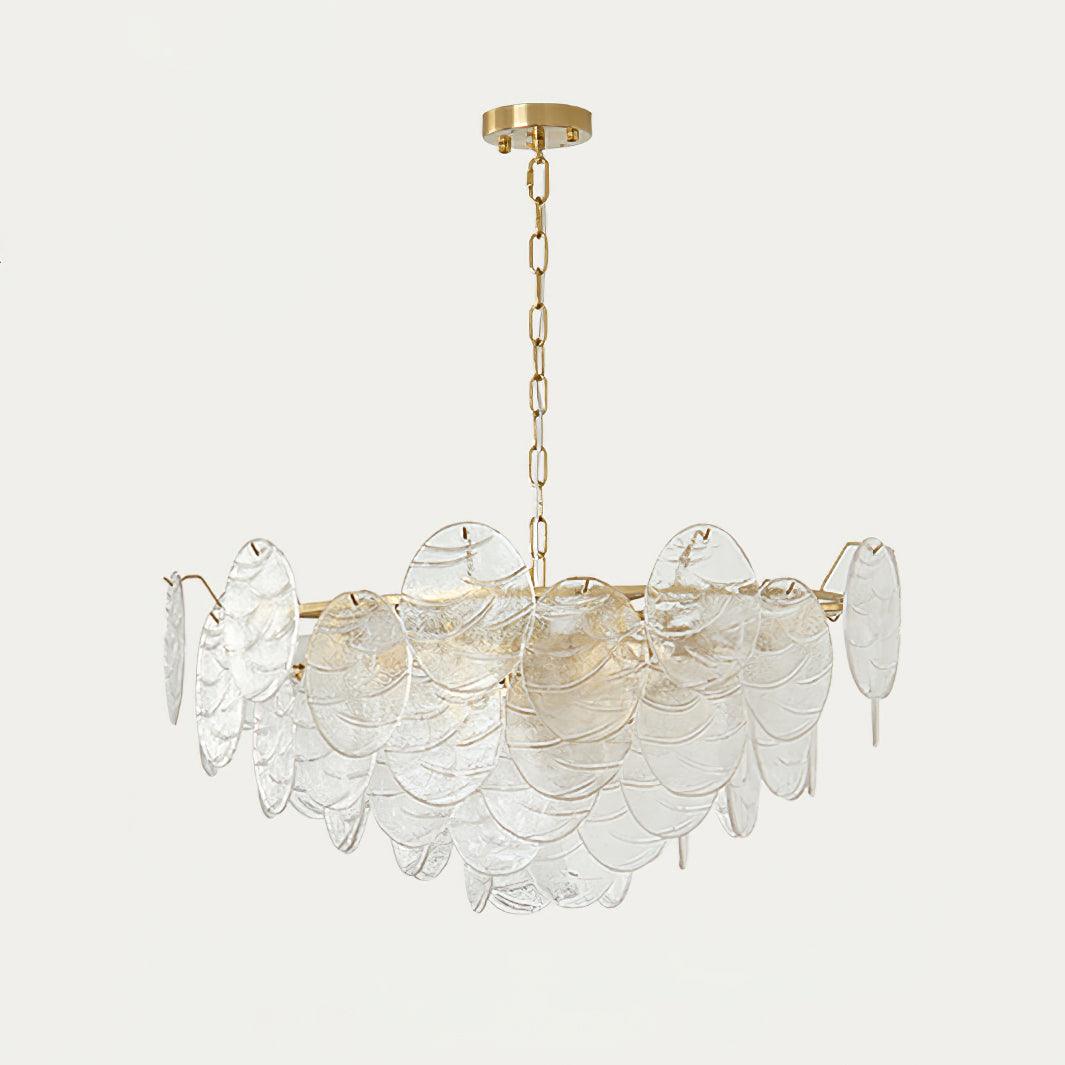 Leaf Kronleuchter aus Vintage-Glas