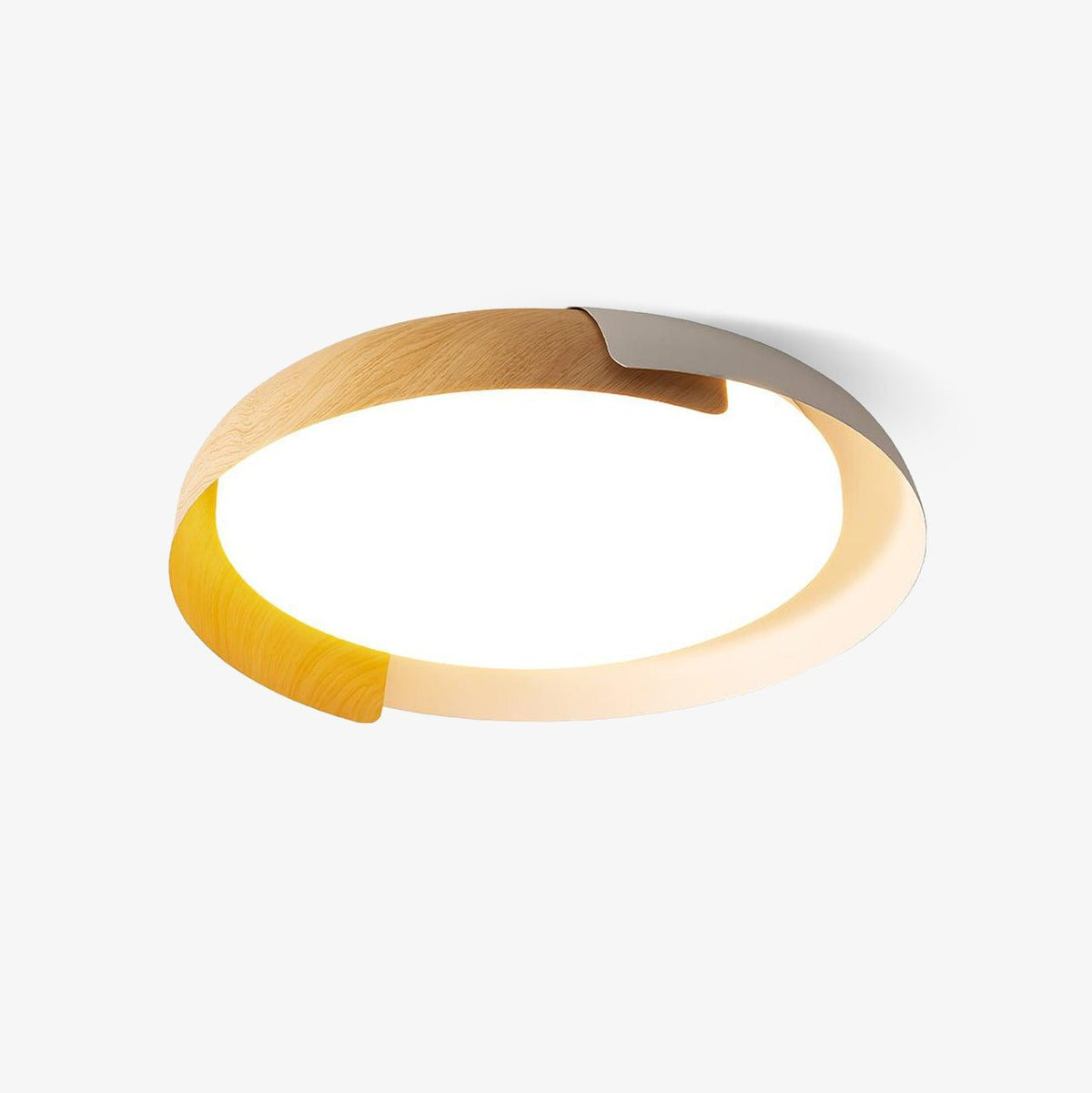 Nomino Deckenleuchte rund Acryl Holz weich minimalistisch