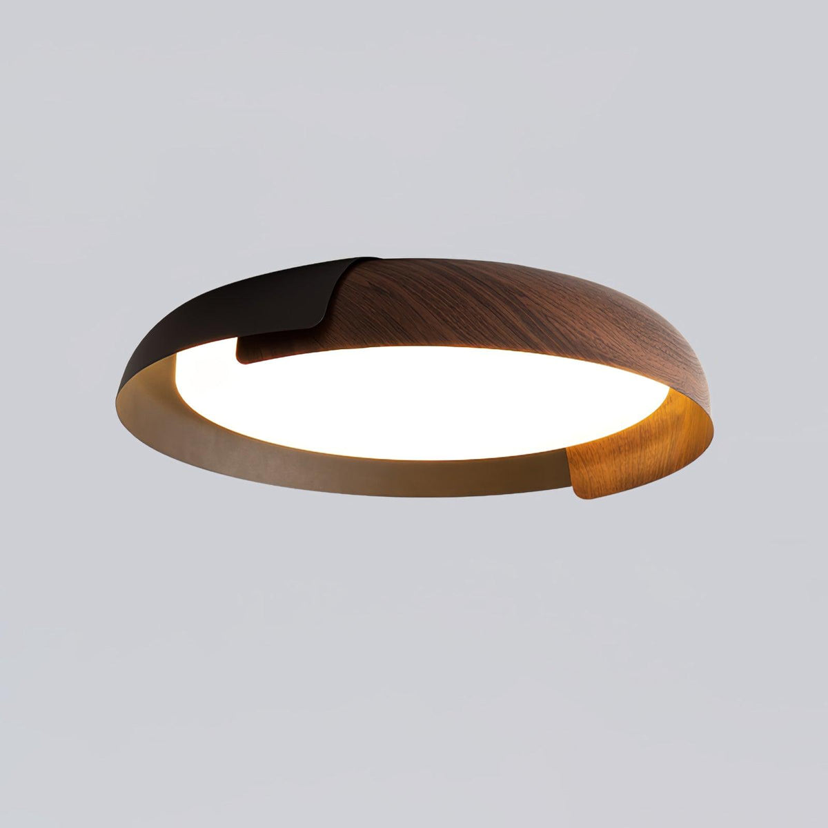 Nomino Deckenleuchte rund Acryl Holz weich minimalistisch
