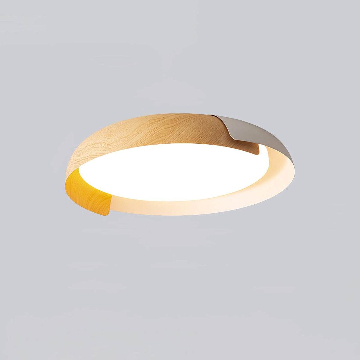 Nomino Deckenleuchte rund Acryl Holz weich minimalistisch