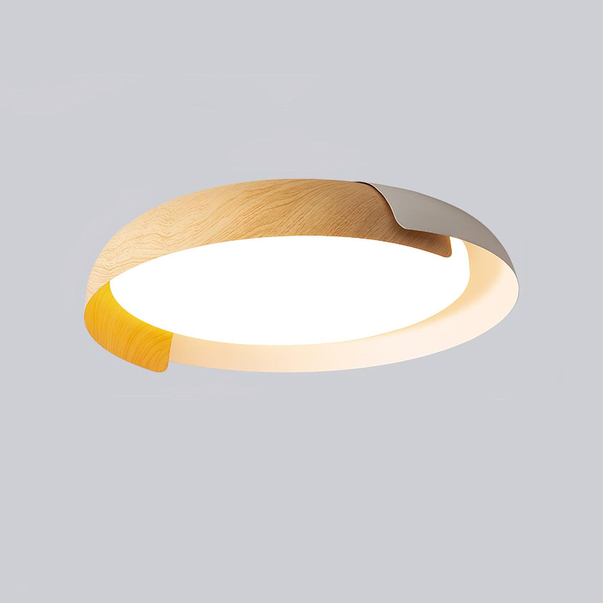 Nomino Deckenleuchte rund Acryl Holz weich minimalistisch