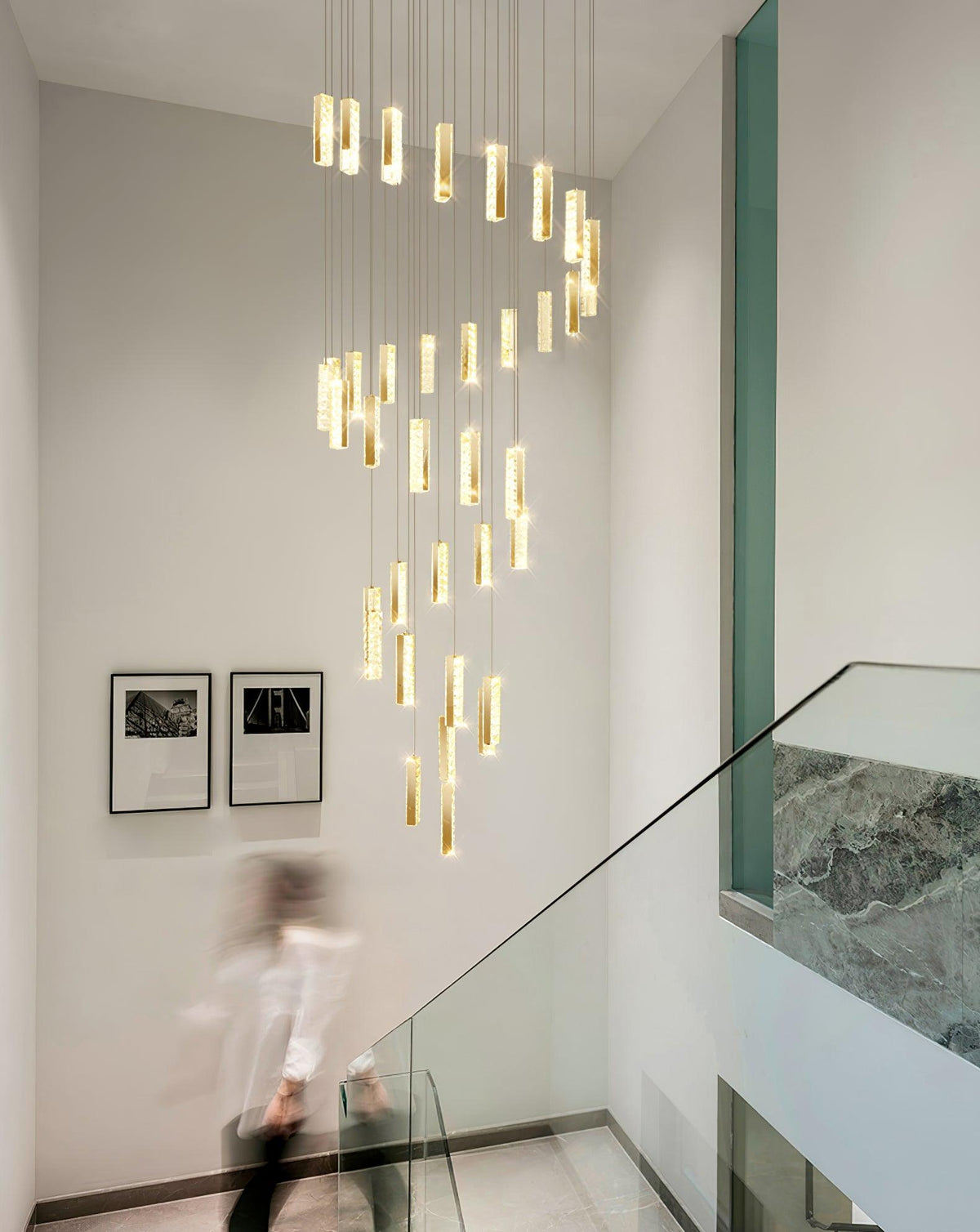 Sorenaria Kronleuchter Villa Forci Pendelleuchte Silber modern