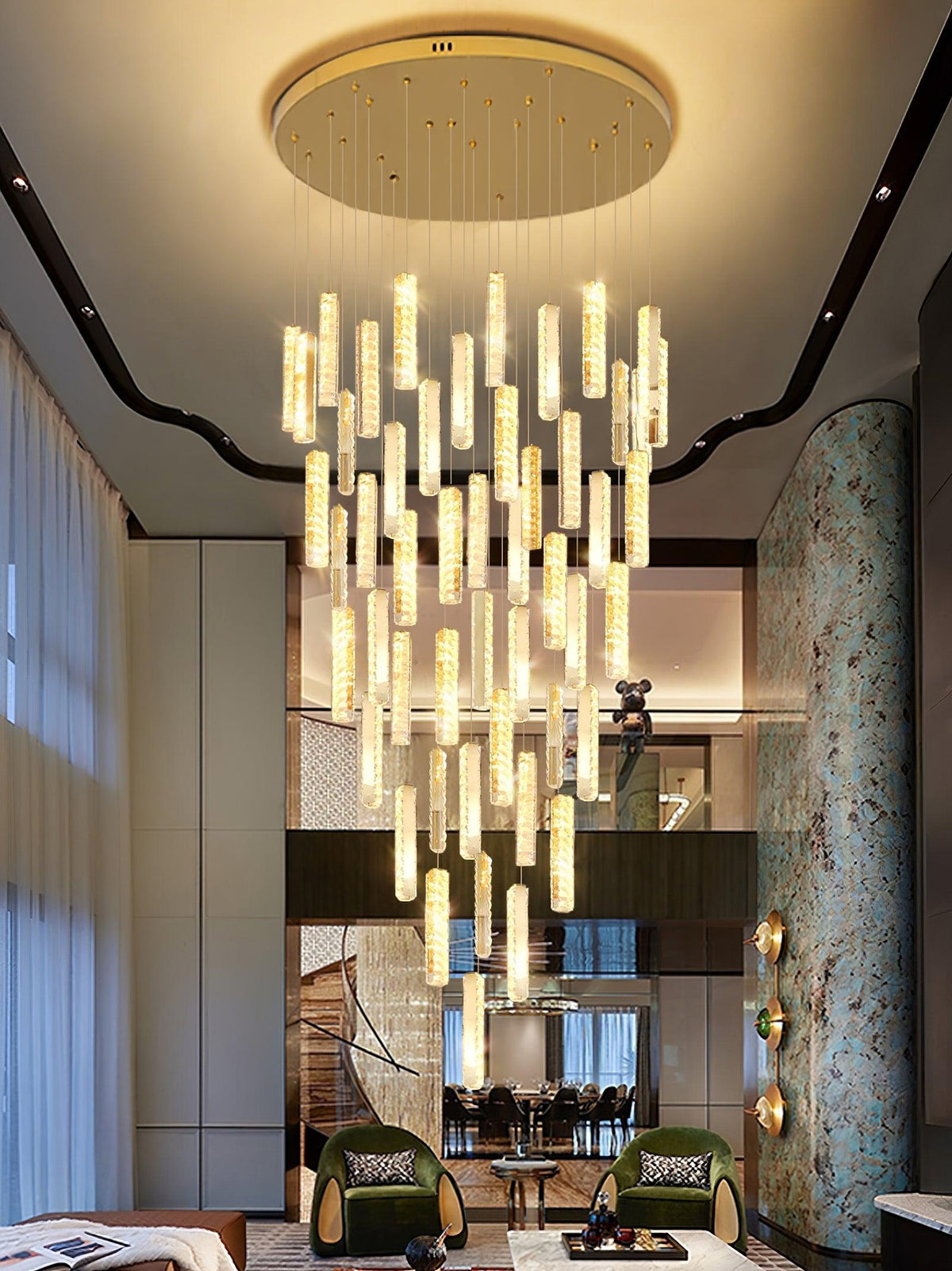 Sorenaria Kronleuchter Villa Forci Pendelleuchte Silber modern