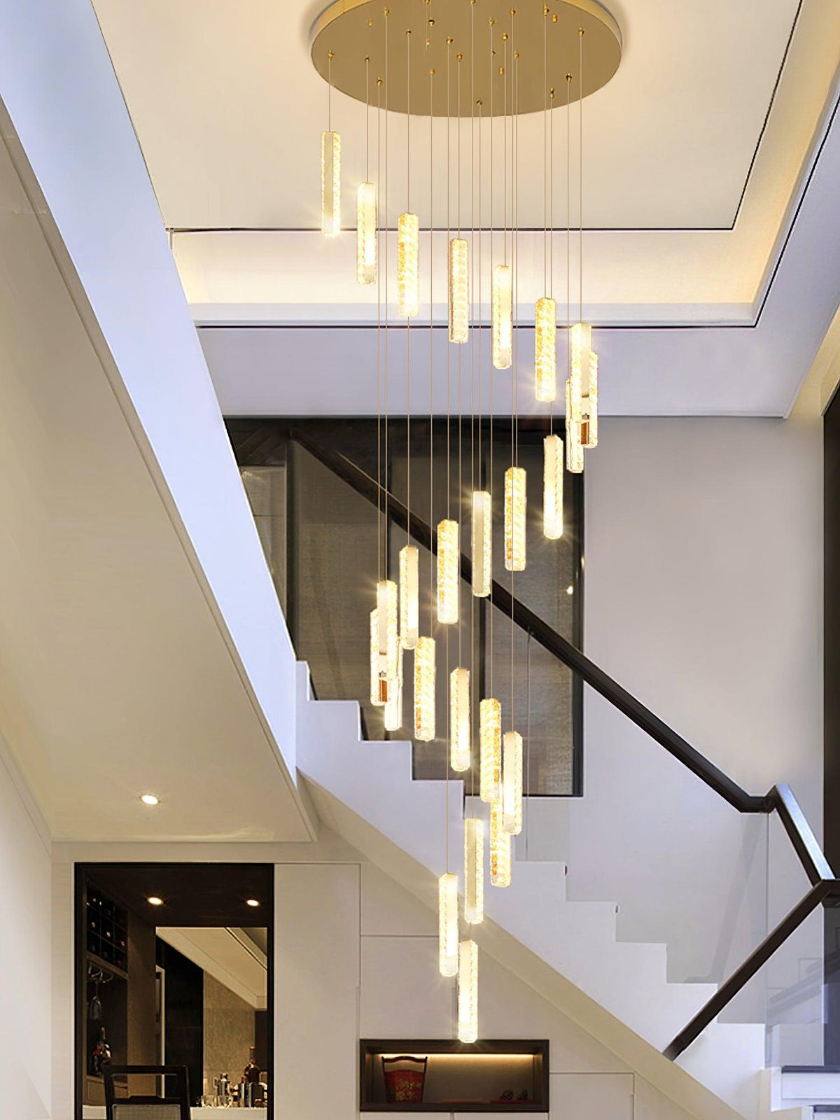 Sorenaria Kronleuchter Villa Forci Pendelleuchte Silber modern
