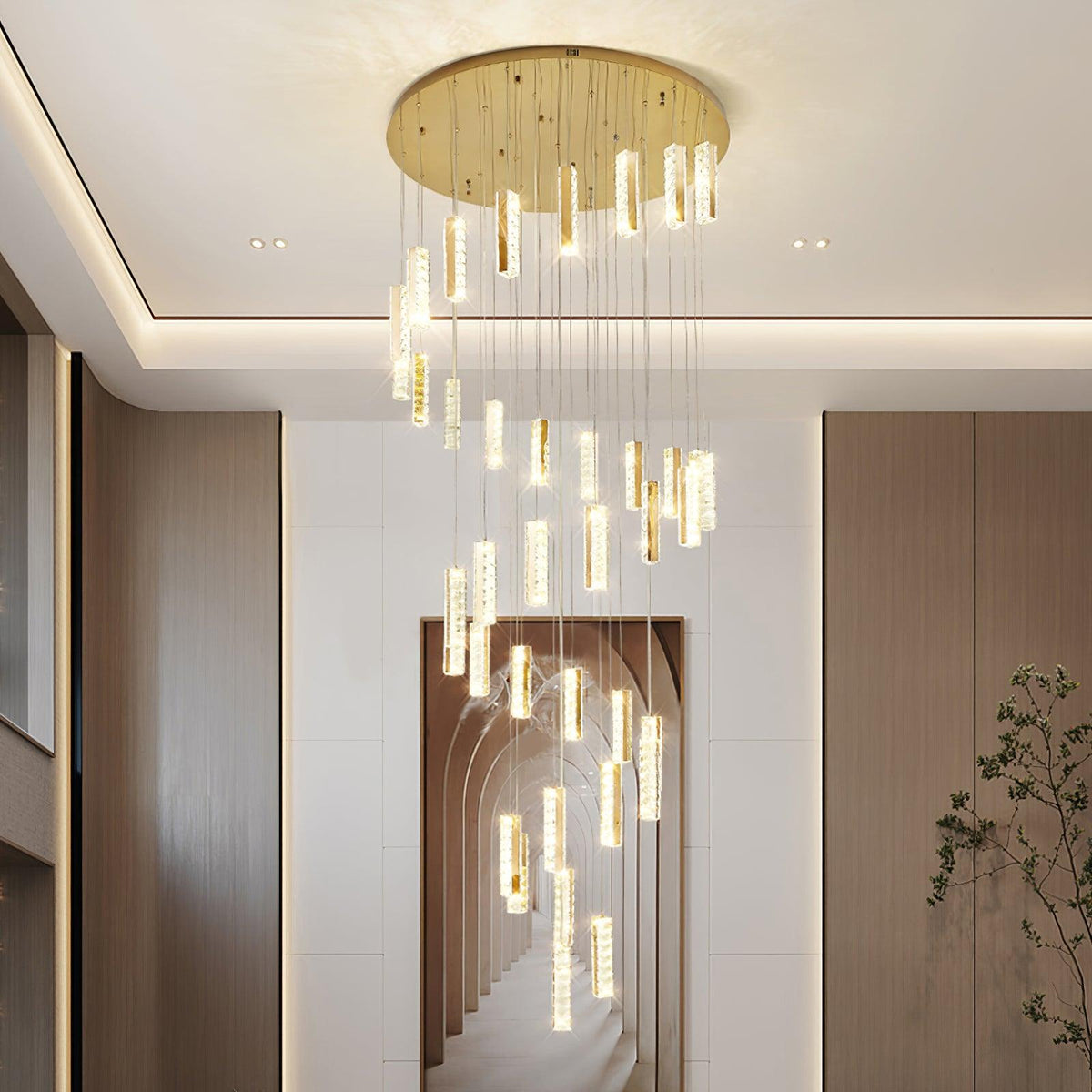 Sorenaria Kronleuchter Villa Forci Pendelleuchte Silber modern