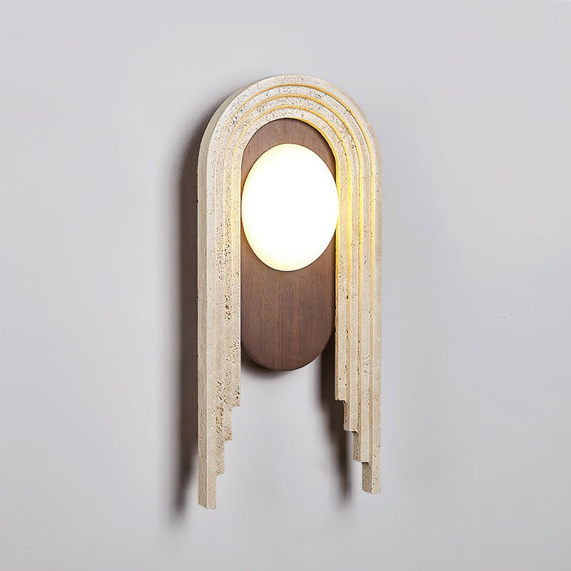 Uloryra Arch-Frame Travertine Wandleuchte