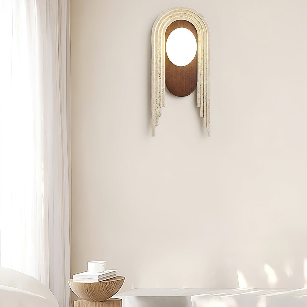 Uloryra Arch-Frame Travertine Wandleuchte