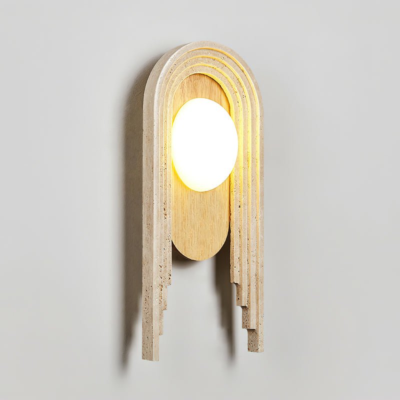 Uloryra Arch-Frame Travertine Wandleuchte
