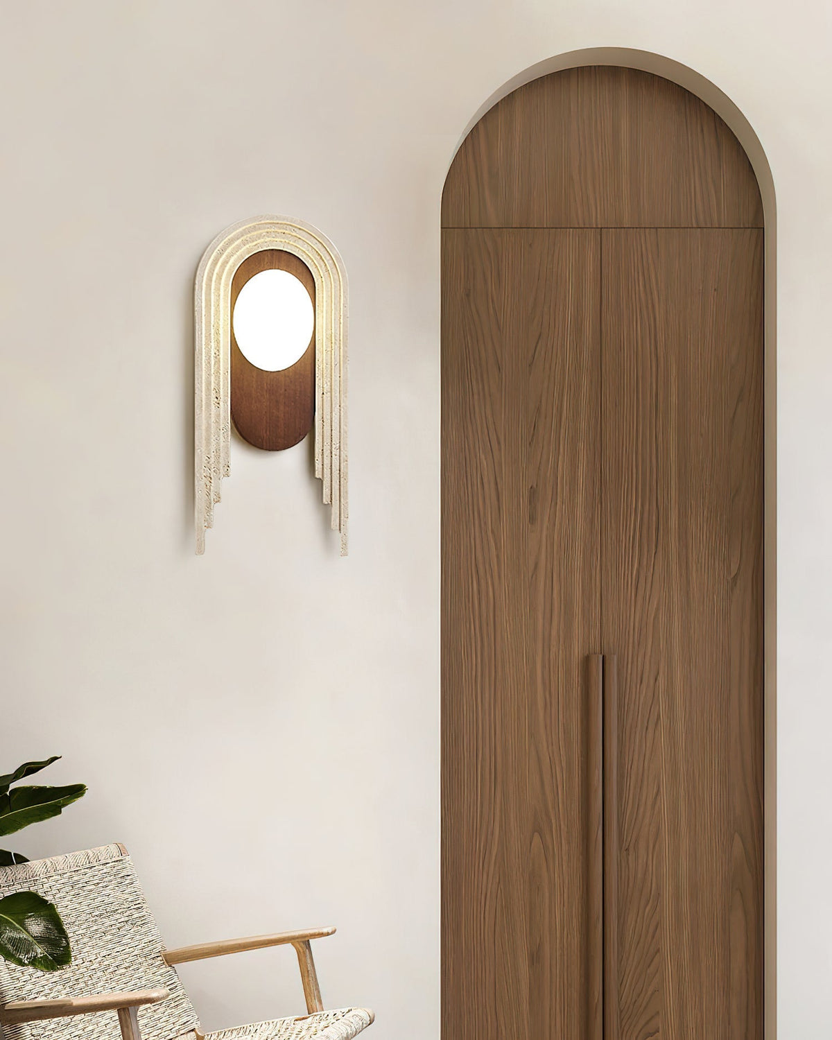 Uloryra Arch-Frame Travertine Wandleuchte
